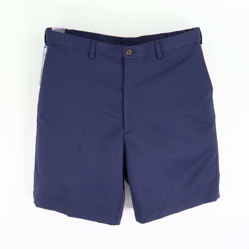 Haggar Performance Cool 18‎ Shorts Mens Sz 38 Blue Dark Wash 9.5" Inseam NWT $44